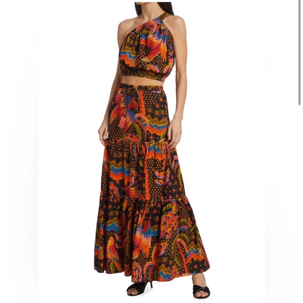 FARM Rio Multicolor Halter Maxi Dress